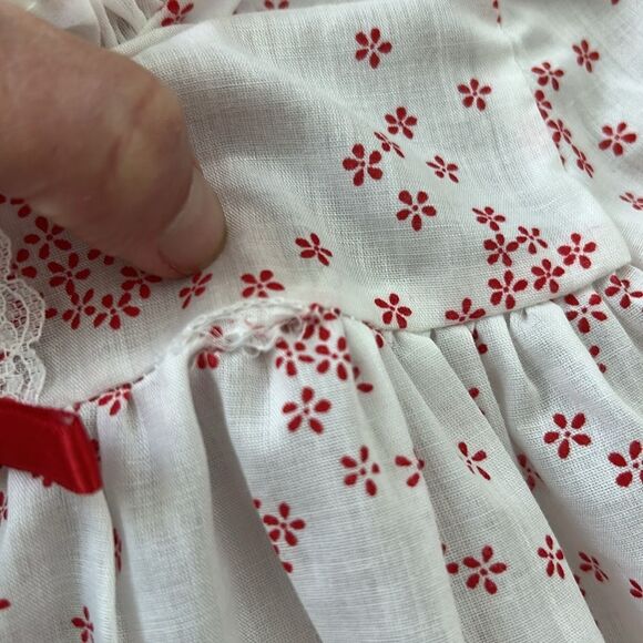 Vintage New York Kids 24M red Floral Ruffle Holiday Dress - Picture 8 of 15